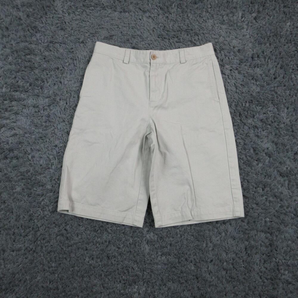 Vineyard Vines Shorts Boys 16 Beige Chino Twill Flat Front Casual Knee 28x10.5*